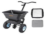 Lawn Spreader, 100LBS Capacity, Walk-Behind Push Spreader, 0-9.8ft Spreading Width, 13 in All V952-TCSBJ100LBSPEB08E001V0