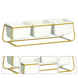 Ceramic Plant Pot with Metal Stand, Stylish Indoor Planter Holder for Home and Office Decoration, 1 V1370-AZ4-11630