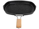 NonStick Practical Frying Pan Steak Skillet BBQ with Foldable Handle Kitchen Supplies V1294-YM0718-3118200268312