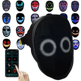 Smart LED Gesture-Sensing Light-Up Mask, 45 Dynamic 70 Static Patterns, Party Atmosphere Essential V1232-BLMJ-002
