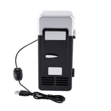 LED Mini USB Refrigerator USB Refrigerator Drinks Beverage Cans Refrigerator and Heater Black V1294-YM0722-JY05497-02