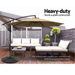 Instahut 48cm Outdoor Umbrella Base Stand 4 Plates Pod Cantilever BASE-UMB-48X48-FC4