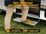 Heavy Duty Pull-Out Caravan Step Folding Aluminium RV Entry Step, Non-Slip Portable Camping Step, V1181-AT002-SL