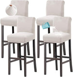 100% Waterproof Bar Stool Cover Stretch Counter Stool Pub Chair Slipcover for Dining Room Removable V1258-DP02-F-641