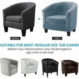 Velvet Cover Armchair Club Set Deux Pieces Extensible Living Room Chair Cabriolet Tub with V1237-MS-626-127