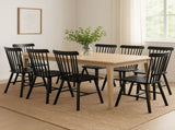 Levede 8x Dining Chairs Kitchen Winsor Black CH1035-2-BKX4