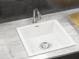 Cefito Kitchen Sink 38x38cm Granite Stone Sink Single Bowl White SINK-STONE-A-3838-WH