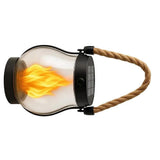 Solar and USB Rechargeable LED Flame Lantern with Rope Handle, 1500 mAh Battery and IP65 Waterproof V1189-LC-KF-00018