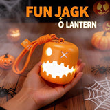Dual-Expression Halloween Pumpkin Night Light with 7 Modes, Pull-String Control, and Rechargeable V1341-ZY-LHA5W2PK-2PCS
