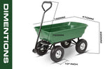 Garden Dump Cart with Heavy Duty Steel Frame,10 Inch Pneumatic Tires Maximum Load Capacity of 250 kg V284-TC2145