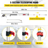 Telescoping Pressure Washer Wand, 20 ft 5-Section Length Adjustable, Max. 4000 PSI Fit for 3/8'' V952-QDXDJYCHHZH20U9C6V0