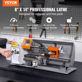 Metal Lathe Machine, 200 mm x 350 mm, Precision Benchtop Power Metal Lathe, 50-2500 RPM Continuously V952-TSJSCCYSDJ200ZM3GV3