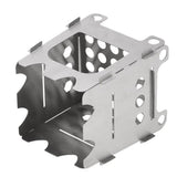 Portable Folding Stainless Steel Wood Stove Outdoor Camping Cookware with Storage Sack for V1366-AZ2-W-14806