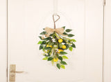 Artificial Lemon Teardrop Wreath Wall Hanging Teardrop Lemon Fruit Wreath Artificial Lemon Swag V1294-YM0714-211231XU01-2