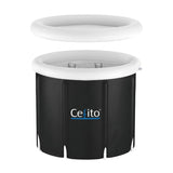 Weisshorn Portable Ice Bath Tub 70X80CM Inflatable Folding Bathtub Spa Massage ICE-TUB-70X80-BK