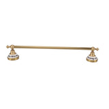 Towel Bar European Style Single Rod Hanging Bath Towel Holder Copper Towel Rack for Bathroom Toilets V1294-YM0706-3112230063912