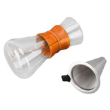 550ml Pour Over Dripper Bamboo Classic Heat Resistant Glass Maker for Home Office V1294-YM0523-3118210299111
