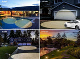 2PCS Solar Powered Sunset Spotlight Outdoor Waterproof Spot LED Accent Landscape Uplight for Outside V1192-AZ-W-11415