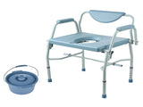 Commode Chair, Bedside Commode with Drop-Down Arms and Detachable Backrest, 5-Level Adjustable V952-WLKBSGYZD1009SMAXV0