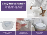 EQUIPMED Raised Over Toilet Seat, 10cm Riser, 125kg Capacity, Raiser with Lid, White V219-HELSBSEQTS7A