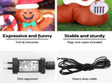 Jingle Jollys Christmas Inflatable Gingerbread Man 1.5M Height LED Decorations Illuminated XMAS-INF-GINGER-CANDY-5FT