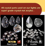 Crystal Chandelier LED Ceiling Light , 4 lights, Black V178-23721