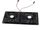 20W Solar Panel Solar Powered Dual Exhaust Fan Kit for Chicken Coops Greenhouses Sheds Pet Houses V1294-YM0901-3111240101211