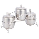 304 Stainless Steel Condiment Pot Spice Container Salt Sugar Box Storage Spice Rack Set V1294-YM0718-3118210017011