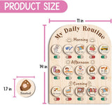 Daily Chart for Kids, Visual Schedule, Chart for Toddlers 3-5, Morning Bedtime V1188-ZC-DLL-1382