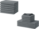 Homaxy Cotton Terry Kitchen Towels, Soft and Super Absorbent Dish Towels and V1258-DP02-F-122