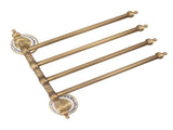 Swivel Towel Bar Antique Brass Towel Rack Rotated Towel Hanger Holder for Bathroom Four Rods V1294-YM0706-3112230060411