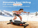 Simulate Ski Training Board Non-Slip Slide Stepper Training Machine with 2 Resistance Bands and V985-SLIDESTEPPER
