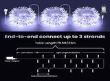 Christmas Lights Cool White, 75 Ft 200 LED Christmas String Lights Connectable, 8 Modes, Timer, V1258-DP02-C-405