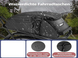 Waterproof Bike Trunk Bag 8 Liter, Black Rear Rack Bag with Reflective Elements and Detachable V1237-ZY-924-063