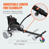 VEVOR Hoverboard Seat Attachment,for 16.5cm20.3cm21.6cm25.4cmHoverboards,with LED Lights,Grips V952-XFHBZYGLKGLKK7YWDV0