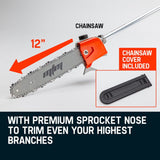 MTM 62CC Long Reach Pole Chainsaw Hedge Trimmer Pruner Chain Saw Cutter Multi Tool V219-PLTL21MTMB2C0