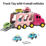 Girls Toddler Truck Toys for 3 4 5 6 Year Old,5-in-1 Friction Powered Vehicle Car Set for Toddlers V1369-AZ3-W-21532