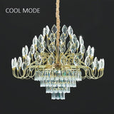 BAMDECOR C3347 Modern Luxury Crystal-leaf Chandelier LED Fashion Creativity Pendant Ceiling V255-BAM-C3347-80
