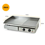 THERMOMATE Electric Griddle Commercial Stainless Steel 4400W BBQ Grill Hot Plate Extra Large V219-FODCAPTHMAG06