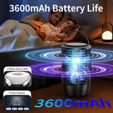 2-in-1 Rechargeable Mosquito Zapper & Camping Lantern - 3600mAh Battery - 2000V Electric Insect V888-ELOSUNG41782