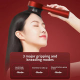 Dark Gray Luxury Red-Light Therapy Electric Scalp Massager Comb with Liquid Applicator - 3 Modes V888-ELOSUNG39273