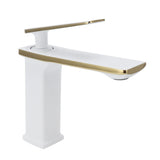 Copper Wash Basin Tap Hot Cold Mixing Faucet with Single Hole Long Handle for Bathroom UseG3/8 V1294-YM0901-3112210055112