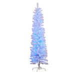 Candy Floss White 1.8m Pre-Lit Multicolour Slim Christmas Tree 112_OPCW6