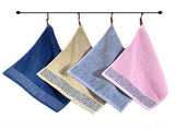 Blue Luxury Cotton Towel Set - 6-Piece Highly Absorbent Bath & Hand Towels V888-ELOSUNG23038