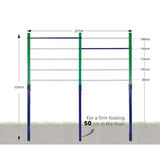 Double Outdoor Pull-Up Bar Height Adjustable Gymnastics & Fitness Bar V63-953151