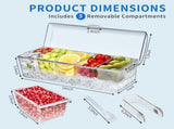 Large ice-cooled condiment holder - Chilled condiment holders - with lids for 5 removable V1188-MS101-00984-1