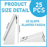 (25 pcs) White Aluminum Gutter Wedge for 5 Inch K-Style Gutters- Use to Level Your Rain Gutters When V1192-AZ-W-7137