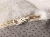 Levede Bean Bag Chair Faux Rabbit Fur Floral Shaped Reading Sofa Chair White BEAN1014-AU