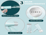 800W Foldable Handheld Travel Clothes Steamer 4.7oz Tank Quick Steam Green V1263-JX-5904