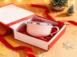 New Set of 25-Oz Mug Meals W/Lid-Its, Meal Mugs Set with Lids for Coffee Soups and Stews, Round V1366-AZ2-W-11471